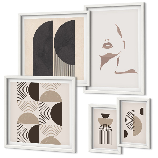 Tableau de décoration murale Portraits géométriques élégants