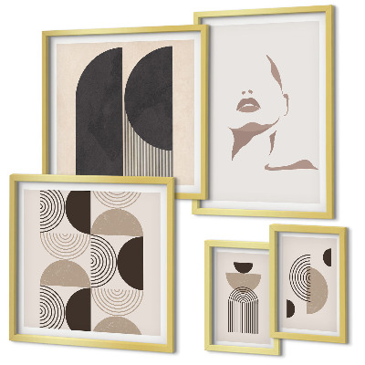 Tableau de décoration murale Portraits géométriques élégants