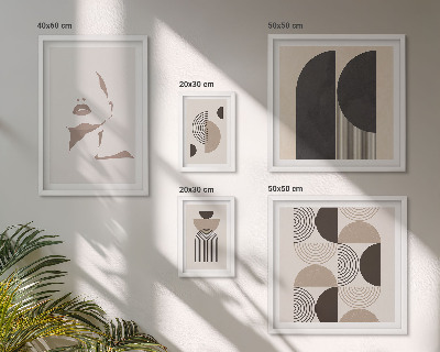 Tableau de décoration murale Portraits géométriques élégants