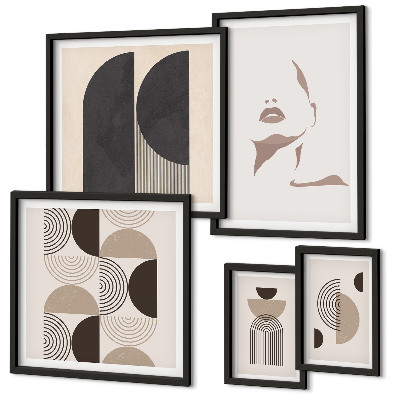 Tableau de décoration murale Portraits géométriques élégants