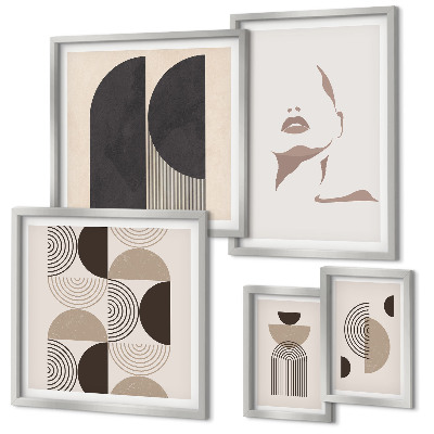 Tableau de décoration murale Portraits géométriques élégants