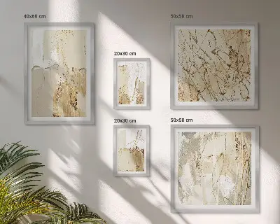 Textures modernes abstraites ensemble composé de 5 tableaux