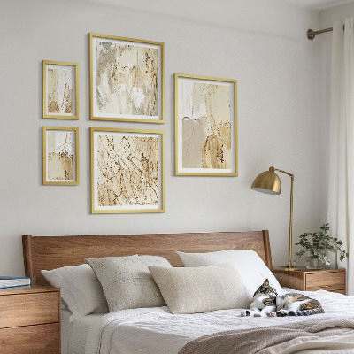 Ensemble de 5 tableaux Textures modernes abstraites