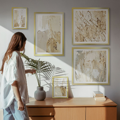 Ensemble de 5 tableaux Textures modernes abstraites