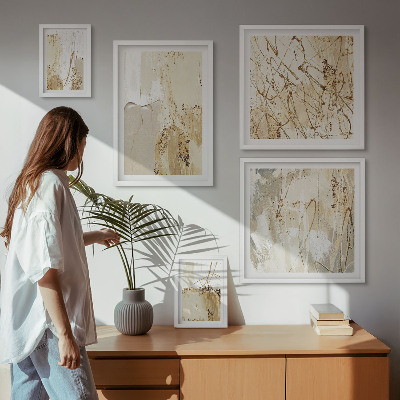 Ensemble de 5 tableaux Textures modernes abstraites