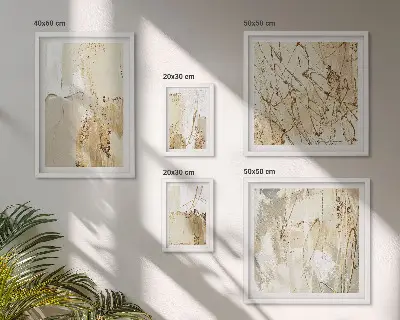 Textures modernes abstraites ensemble composé de 5 tableaux