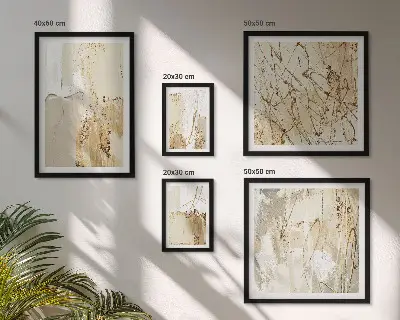 Textures modernes abstraites ensemble composé de 5 tableaux