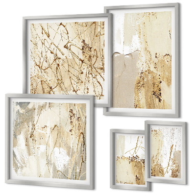 Ensemble de 5 tableaux Textures modernes abstraites
