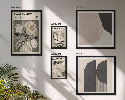 Lot de tableaux encadrés Compositions florales élégantes