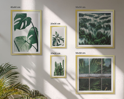 Ensemble de 5 tableaux Inspirations végétales tropicales