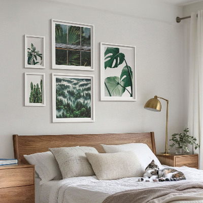 Ensemble de 5 tableaux Inspirations végétales tropicales