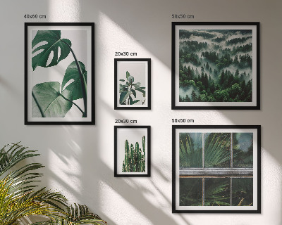 Ensemble de 5 tableaux Inspirations végétales tropicales