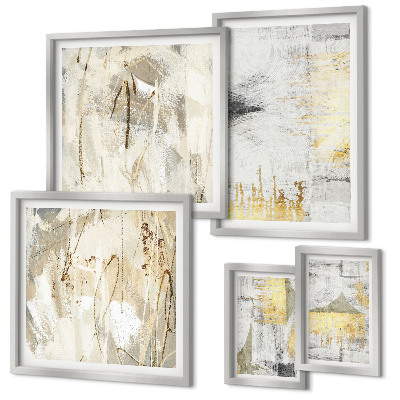 Lot de tableaux encadrés Motifs abstraits élégants