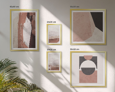 Ensemble de 5 tableaux Compositions abstraites de la terre