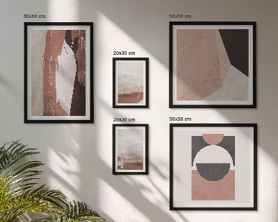 Ensemble de 5 tableaux Compositions abstraites de la terre