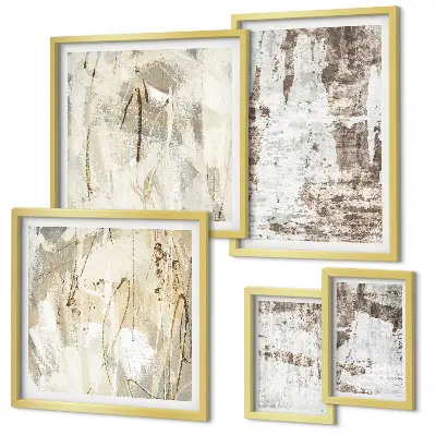 Tableau de décoration murale compositions abstraites neutres