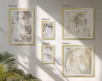 Tableau de décoration murale compositions abstraites neutres