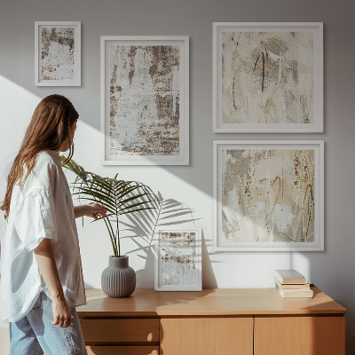 Tableau de décoration murale Compositions neutres abstraites