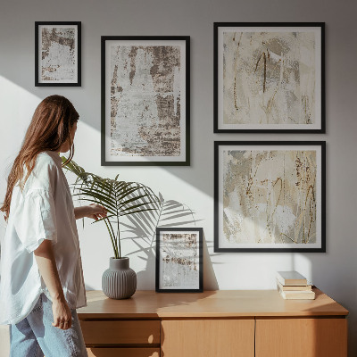 Tableau de décoration murale Compositions neutres abstraites