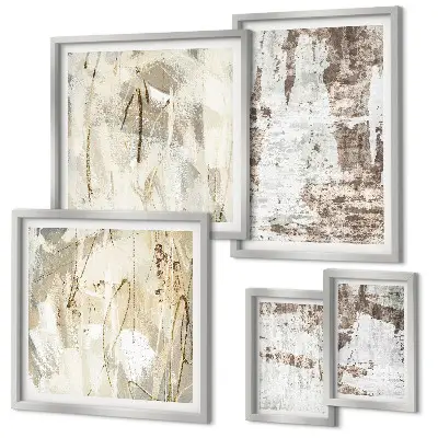 Tableau de décoration murale compositions abstraites neutres