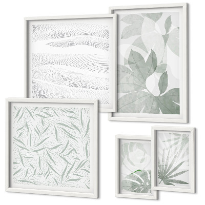 Lot de tableaux encadrés Motifs végétaux
