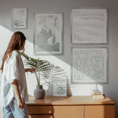 Lot de tableaux encadrés Motifs végétaux