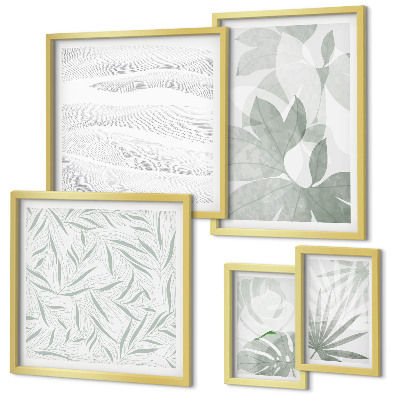 Lot de tableaux encadrés Motifs végétaux