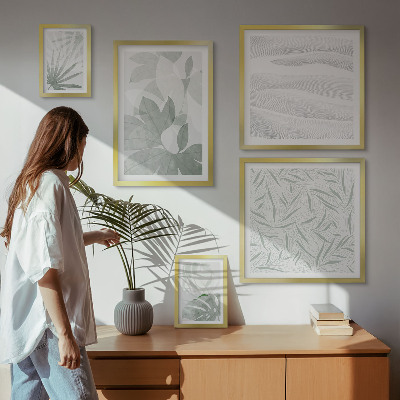 Lot de tableaux encadrés Motifs végétaux