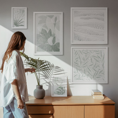 Lot de tableaux encadrés Motifs végétaux
