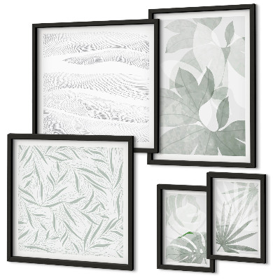 Lot de tableaux encadrés Motifs végétaux