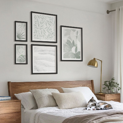 Lot de tableaux encadrés Motifs végétaux