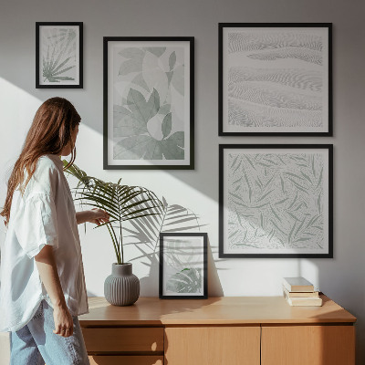 Lot de tableaux encadrés Motifs végétaux