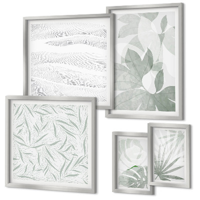 Lot de tableaux encadrés Motifs végétaux