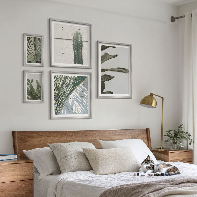 Ensemble de 5 tableaux Accents végétaux modernes
