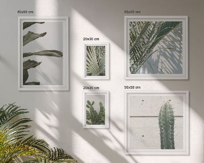 Ensemble de 5 tableaux Accents végétaux modernes