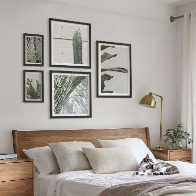 Ensemble de 5 tableaux Accents végétaux modernes