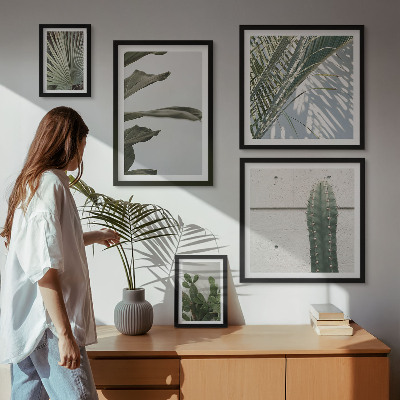Ensemble de 5 tableaux Accents végétaux modernes