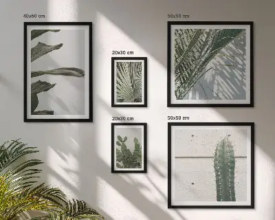 Accents végétaux modernes ensemble de 5 tableaux