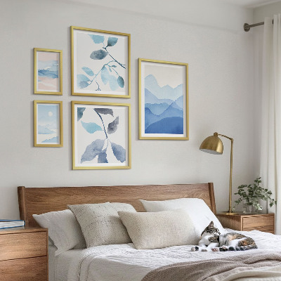 Tableau de décoration murale Bleu nature minimaliste