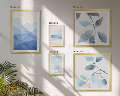 Tableau de décoration murale Bleu nature minimaliste