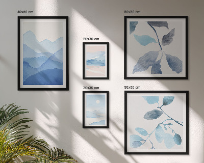 Tableau de décoration murale Bleu nature minimaliste