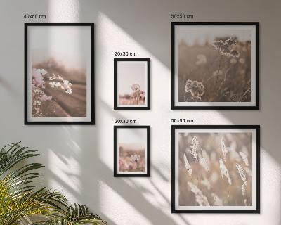 Ensemble de 5 tableaux Motifs floraux de nature délicate