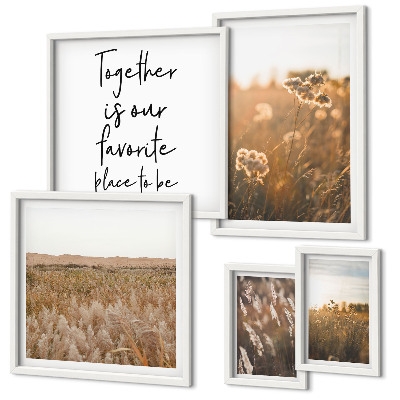 Tableau de décoration murale Paysages naturels fleurs citations