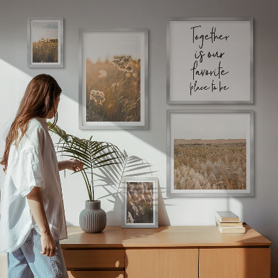 Tableau de décoration murale Paysages naturels fleurs citations