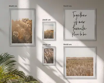Tableau de décoration murale paysages naturels avec fleurs et citations