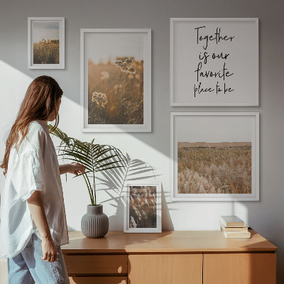 Tableau de décoration murale Paysages naturels fleurs citations