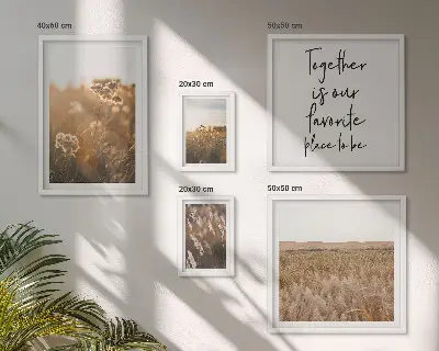 Tableau de décoration murale paysages naturels avec fleurs et citations