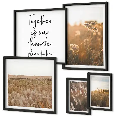 Tableau de décoration murale paysages naturels avec fleurs et citations