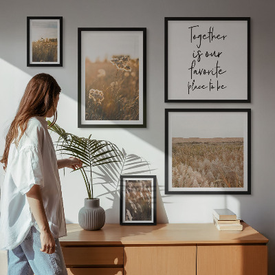 Tableau de décoration murale Paysages naturels fleurs citations