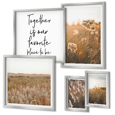 Tableau de décoration murale Paysages naturels fleurs citations